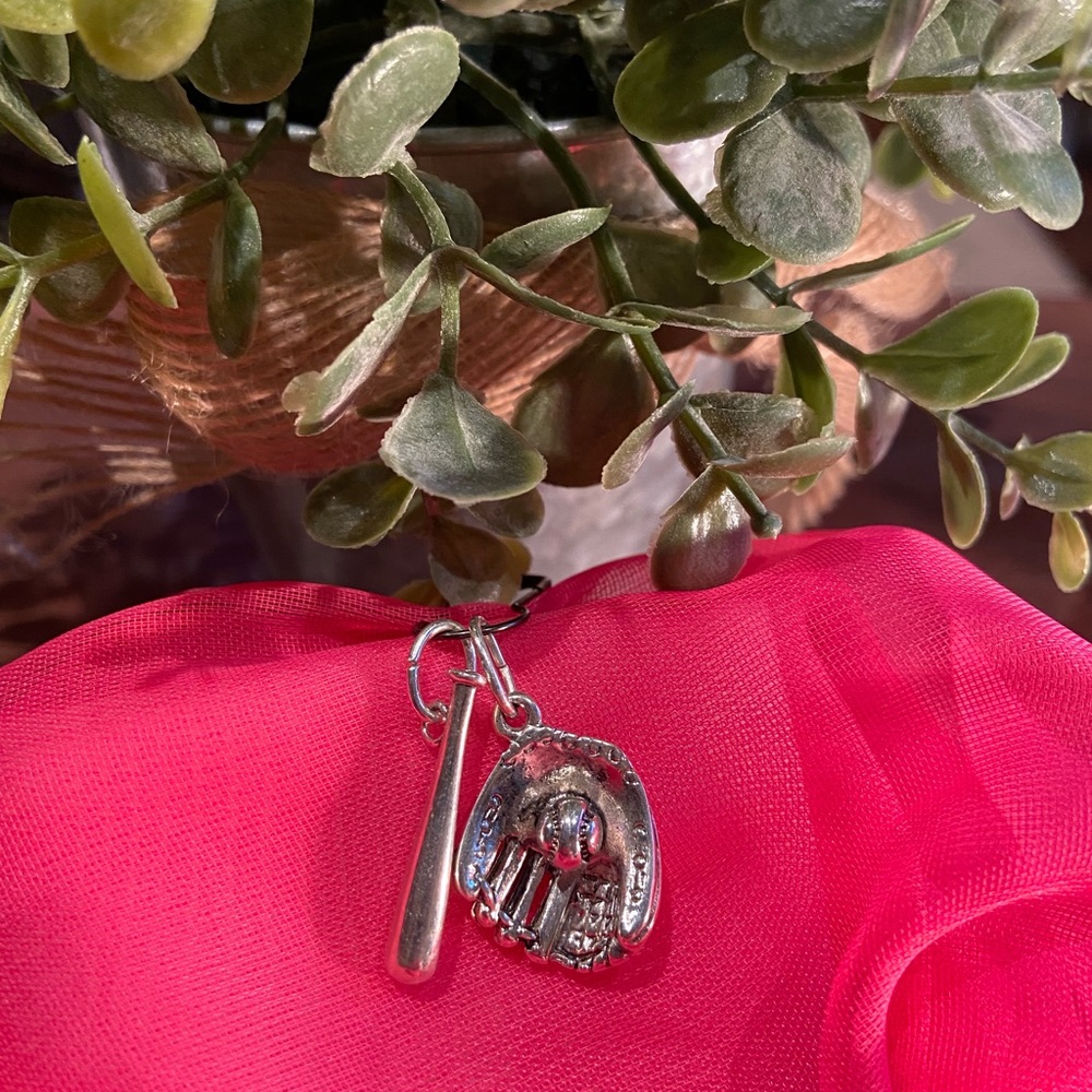 Premier Designs Silver Baseball 3 charm set